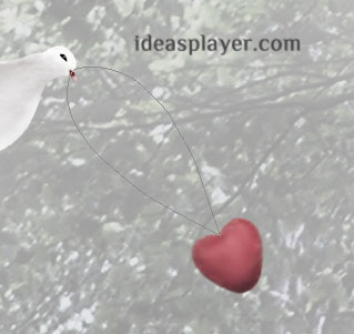 Трогательная сцена девушки и голубя в лесу