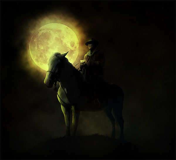 Урок Фотошоп "Одинокий рейнджер при лунном свете"