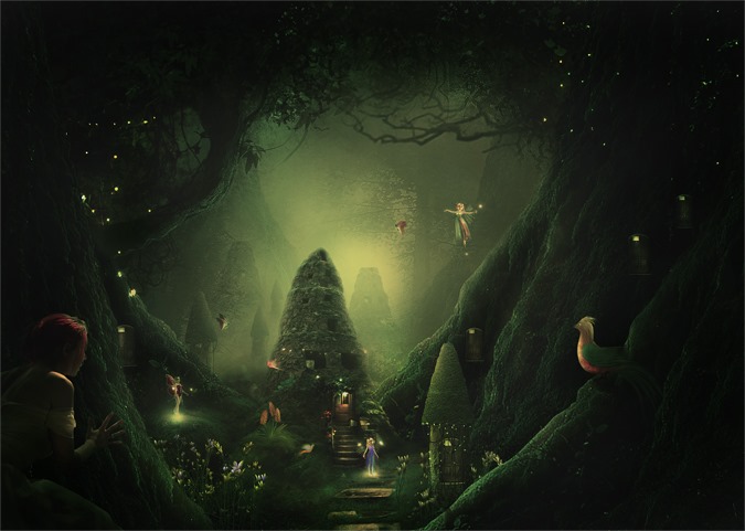 Ночные волшебные джунгли
